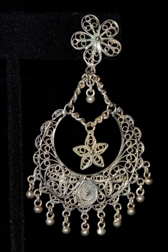 1950s Balochi Pakistan Karachi Silver Dangle Trib… - image 2