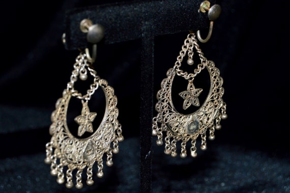 1950s Balochi Pakistan Karachi Silver Dangle Trib… - image 3