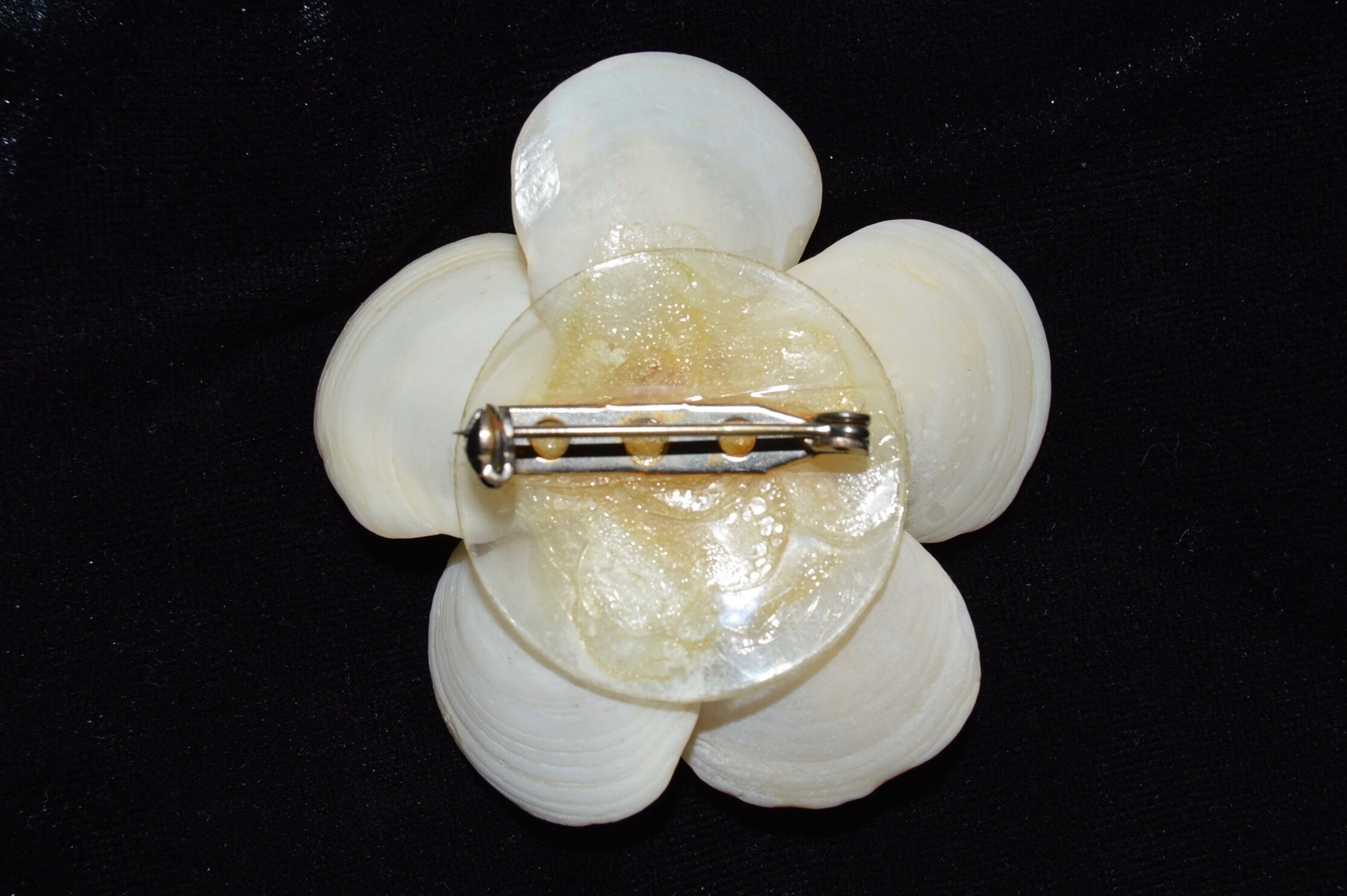 1960s Shell Flower Pin Brooch - Etsy
