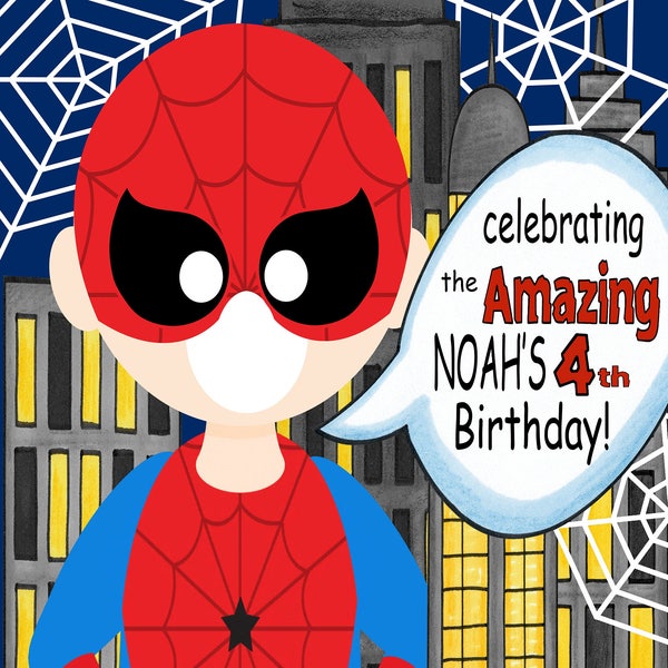 Spiderman Birthday Party Photo Prop /Super Heroes Spiderman Party Decoration,Personalized Life Size Cut Out/PDF or PRINTED/