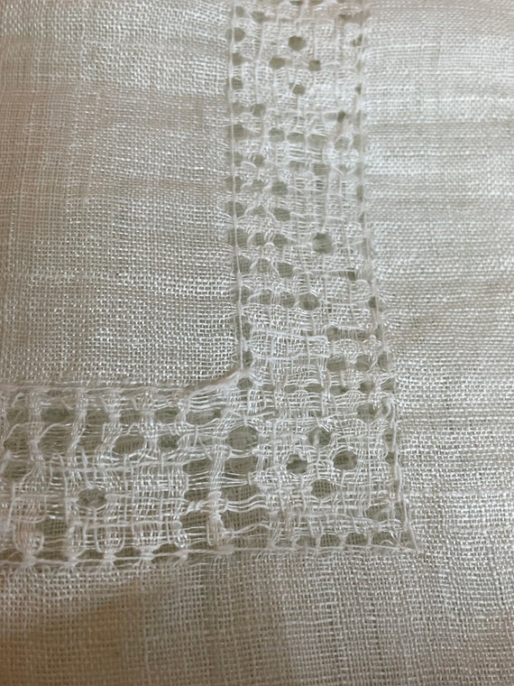 vintage sheer silk voile, table runner and napkins - image 4