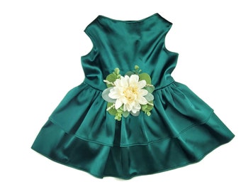 Wedding dog dress | Dog Flower girl Dress | green wedding | The Mina | dog clothes XS-5XL | Fall Wedding | 6 Color choices