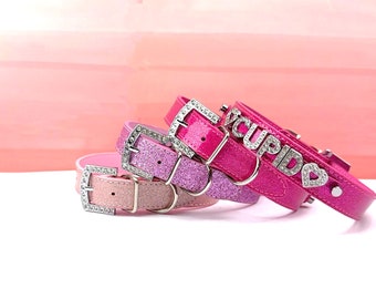 Bling Dog Collar Sparkle Collection | XXS XS S M L | Personalized Dog Collar | Pink Dog Collar Personalized Gift