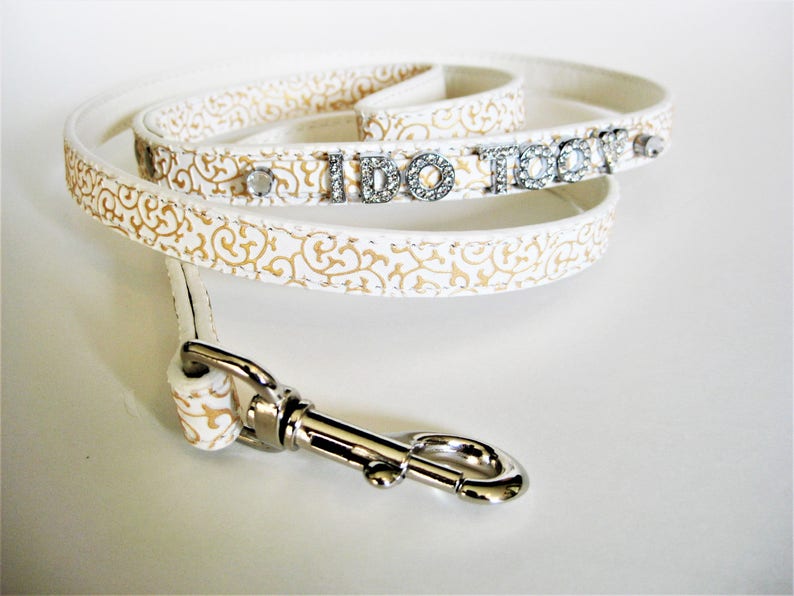 Wedding Dog Leash I Do Too Leash Elegant Wedding Decor Etsy Australia