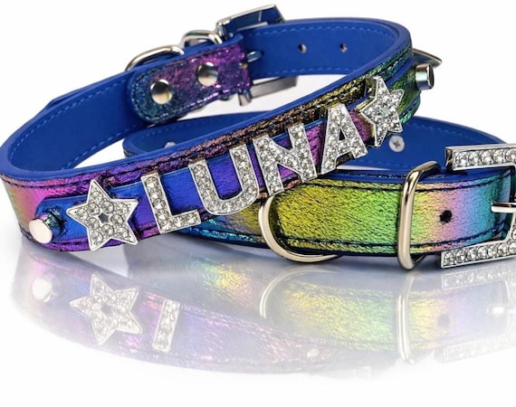 Celestial  Dog Collar | Personalized Dog Collar | Dog name collar | Celestial cat collar | Cosmic Dog Collar | Star Galaxy Dog Tag