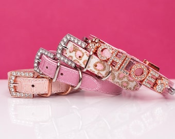 The Pinks | Personalized Pet collar | XXS-XXL | Personalized Dog Collar | Pink Cat Collar | Pink Dog Collar Personalized Gift