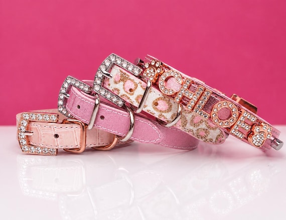 The Pinks | Personalized Pet collar | XXS-XXL | Personalized Dog Collar | Pink Cat Collar | Pink Dog Collar Personalized Gift
