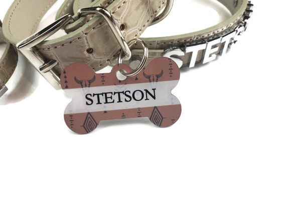 Personalized Dog Collar the Louie in Cyclone Gray -  Hong Kong