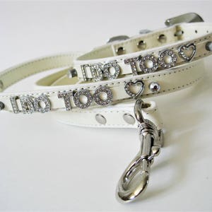 Wedding Dog leash | I Do Too leash | elegant wedding decor | White Leash | White, Ivory, Pink, brown, or silver | Wedding Leash