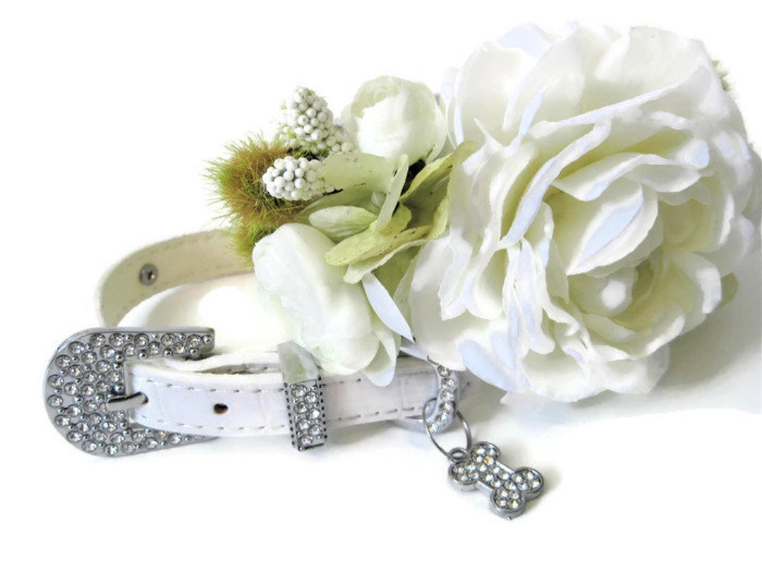 Flower Dog Collar Wedding Dog Collar sweet Etsy