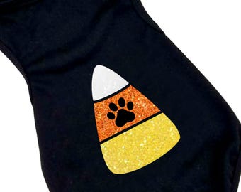 Halloween dog shirt | Candy Corn dog costume | Dog Halloween Costume  | XXS-5XL | Glitter halloween dog costume
