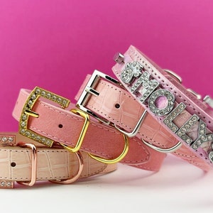 The Pinkies | Personalized Pet collar | XXS-XXL | Personalized Dog Collar | Pink Cat Collar | Pink Dog Collar