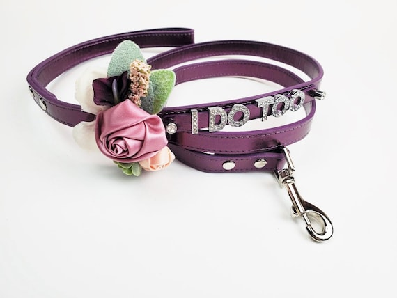 Hochzeit Hundehalsband | I DO TOO Halsband und Leine | 26 Farboptionen | Hund  Hochzeit | Hundehalsband Blumen | Hundehochzeitskleidung - Etsy sterreich