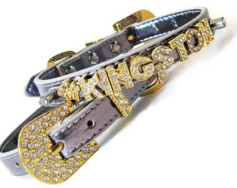 Rhinestone Dog Collar | Silver Dog Collar | Gifts for dogs | Bling Dog Collar | Personalized Dog Collar |