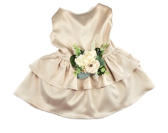 Wedding dog attire | Dog Flower girl Dress | Succulent wedding dog dress | dog clothes XS-XXXL | The Elsie