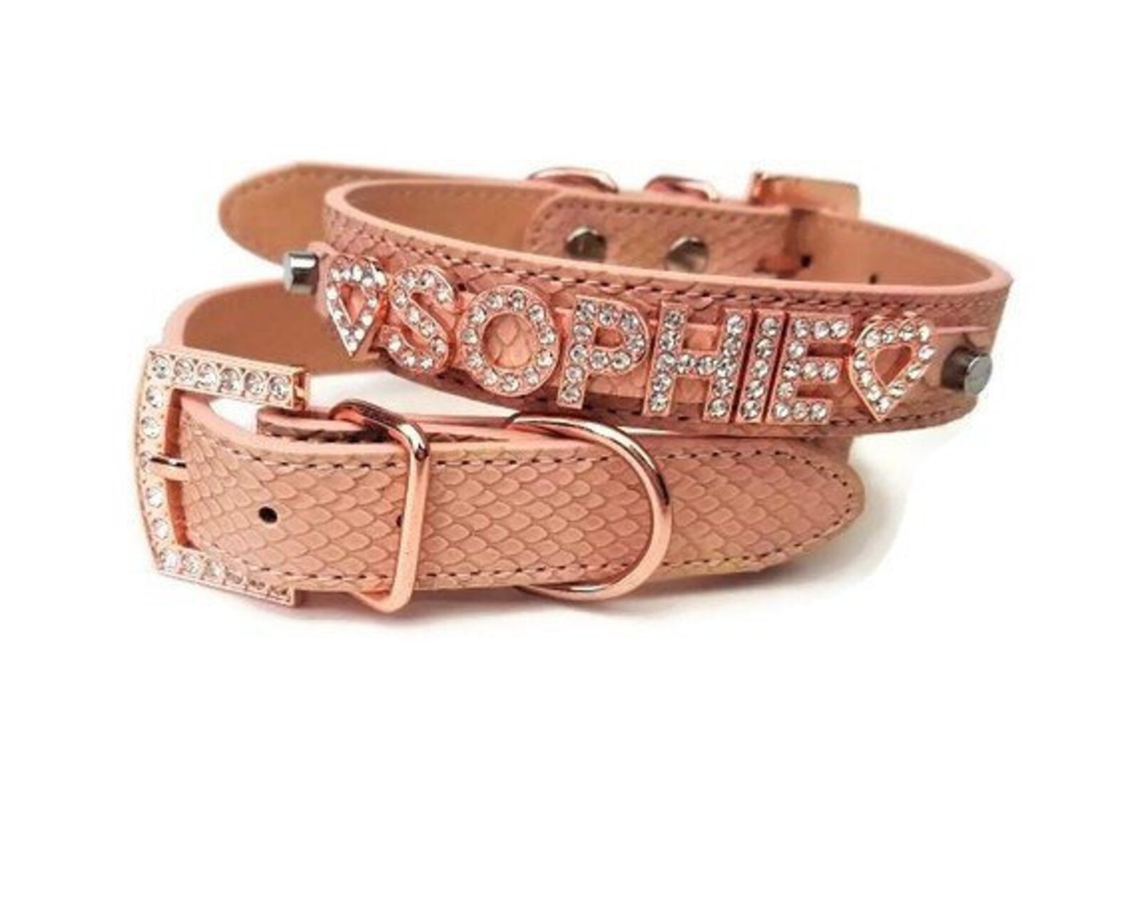 Custom Pet Collar Gifts for Pets Rose Gold Pastel Etsy