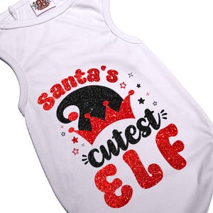 Funny Christmas dog shirt | Santa&#39;s Cutest Elf Christmas Dog outfit | XXS-5XL | Christmas shirt for puppy