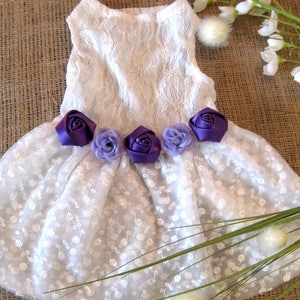 Wedding dog dress | Flower Dog Dress | Purple wedding | Purple passion | purple flowers | dog clothes XS-XXXL | The Bluebell