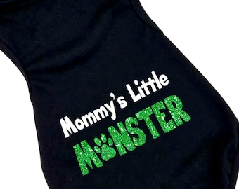 Halloween dog shirt | Mommy's Little Monster Sparkle dog shirt | Dog Halloween Costume | XS-5XL | cute pet costume