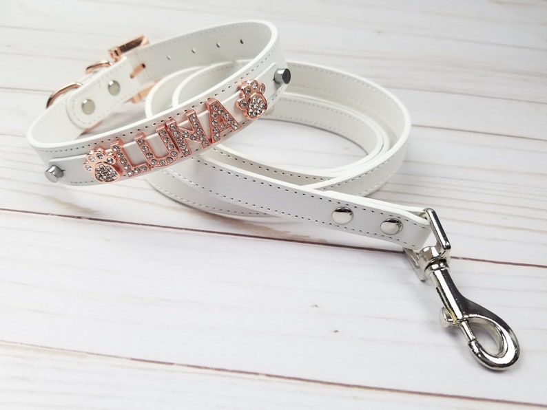Custom Pet Collar Gifts for pets Rose Gold Pastel Etsy