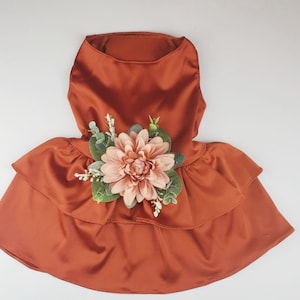 Vestido de boda para perro / Vestido de niña de las flores para perro / Boda en terracota / The Harriett / Ropa para perro XS-5XL / Boda de otoño