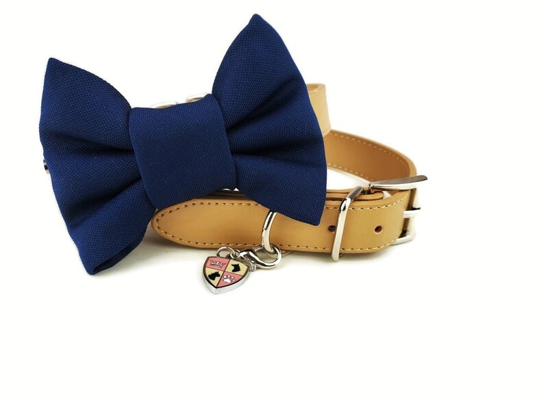 Navy Dog Bow Tie Dog Bow Tie Dog Wedding Bow Tie Dog Etsy