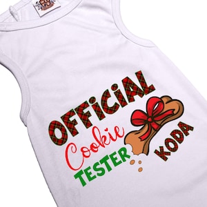 Funny Christmas dog shirt | Personalized Christmas Dog Shirt |  Dog shirt | XXS-5XL | Official Cookie Tester