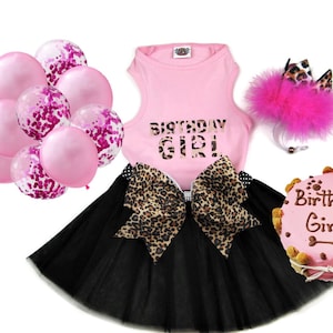Dog Birthday Party | Pink Cheetah Birthday outfit | Birthday Dog | Size XS- 5XL | Leopard birthday for dog