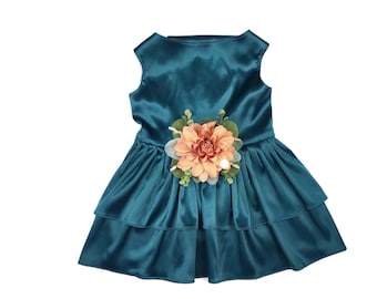 Wedding dog dress | Teal Wedding | 11 color choices | Dog Flower girl Dress | The Gigi | dog clothes XXS-5XL | Fall Wedding