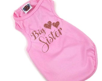 Big Sister dog shirt | Baby Shower gift | Birth announcement | Dog clothes | XXS-5XL | Pregnancy Announcement