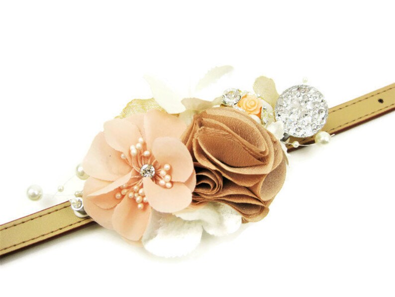 Flower Dog Collar Wedding Dog Collar the Gatsby Wedding Etsy
