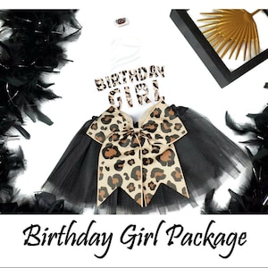 Dog Birthday Party Birthday girl Dog package Cheetah Birthday outfit Birthday Dog Size XS 5XLv Leopard birthday for dog image 1