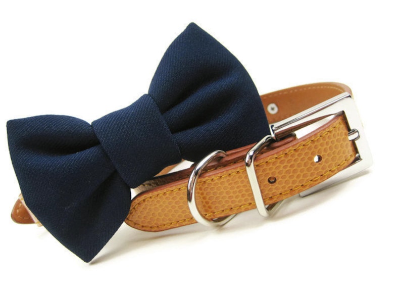 Navy Dog Bow Tie Dog Bow Tie Dog Wedding Bow Tie Dog Etsy