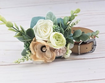 Succulent Wedding Collar | Wedding bridesmaid dog  | XS- XXL | Flower Dog collar | Wedding Dog Collar | Flower Dog Collar