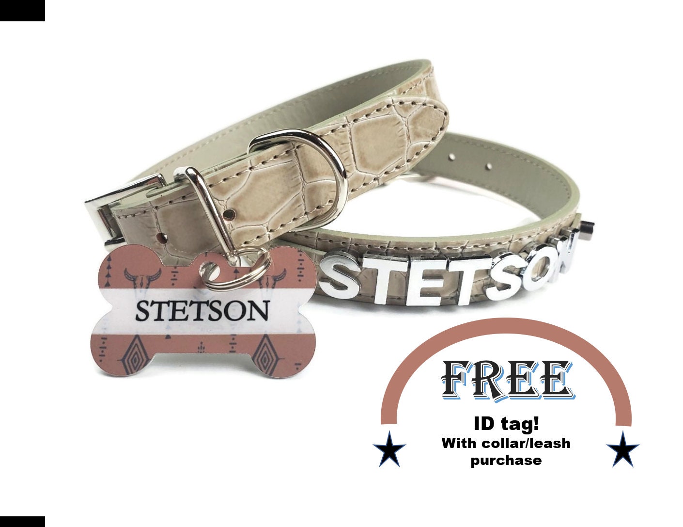 Buy Personalized Dog Collar the Louie in Cyclone Gray Online in