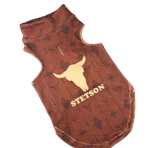 Wild West Dog Fleece | Personalized dog sweater | XXS-5XL | Fits pets 3 lbs to 100 lbs | Warm Dog sweater for big dogs Personalized Gift