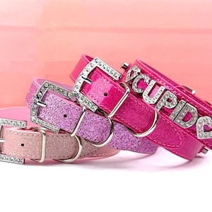 Bling Dog Collar Sparkle Collection | XXS XS S M L | Personalized Dog Collar | Pink Dog Collar Personalized Gift