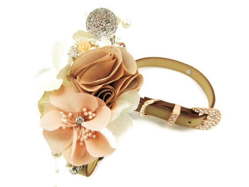 Flower Dog Collar Wedding Dog Collar the Gatsby Wedding Etsy