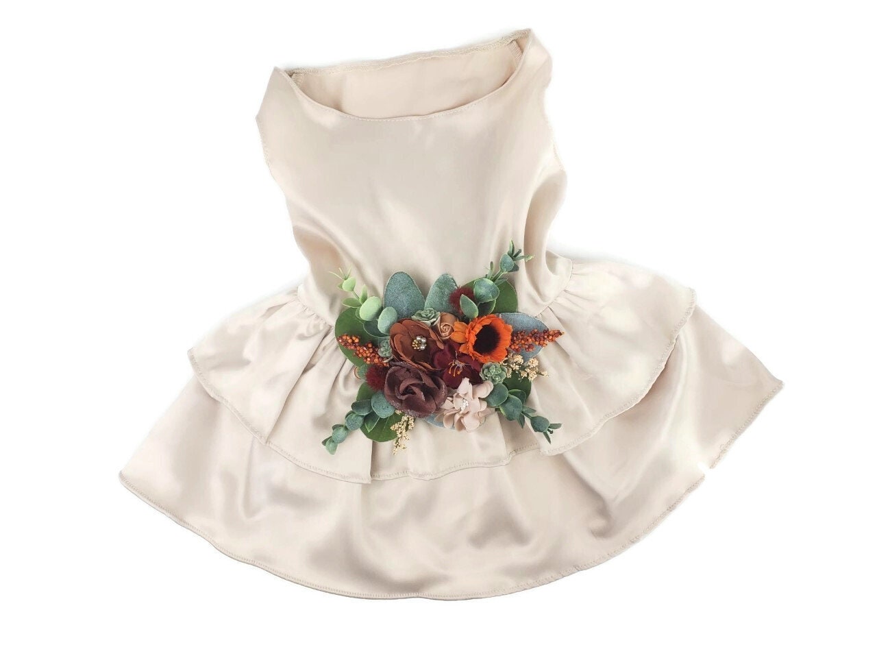 Wedding dog dress | Dog Flower girl Dress | Rust and terra cotta wedding dog dress | dog clothes XS-5XL | Fall Wedding | The Soleil