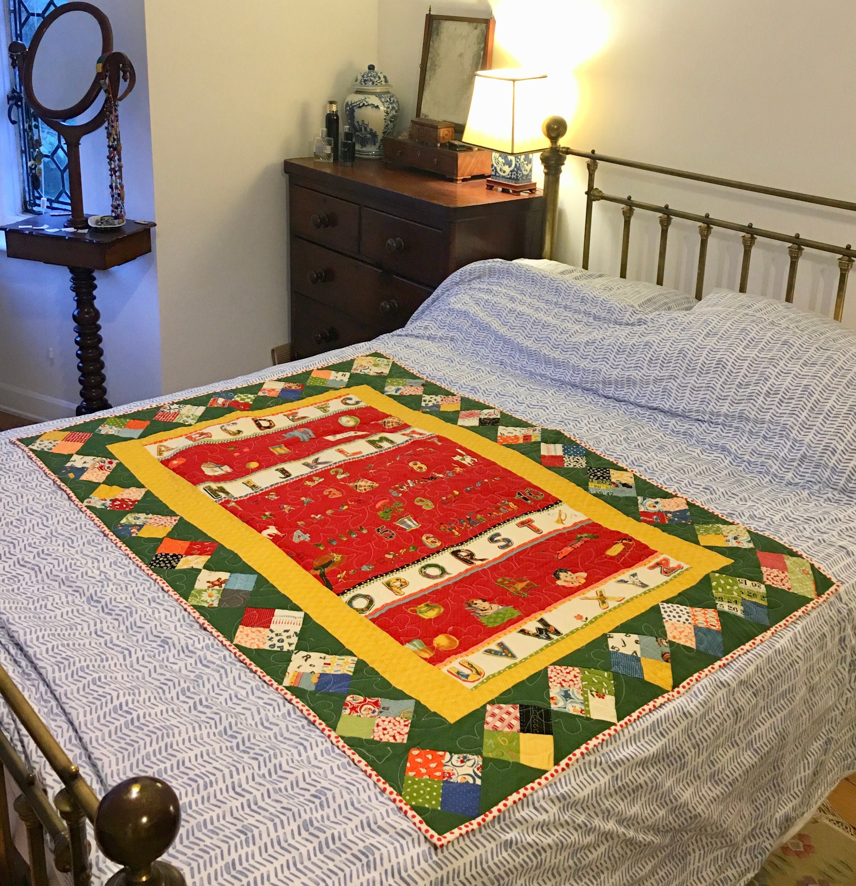 Alphabet & Numbers Play Matt and Blanket for Baby Cot Etsy India