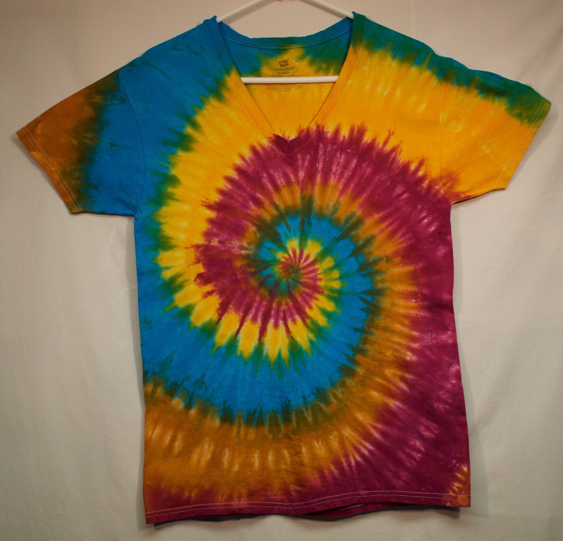 Adulto M Tie Dye Vneck Etsy España