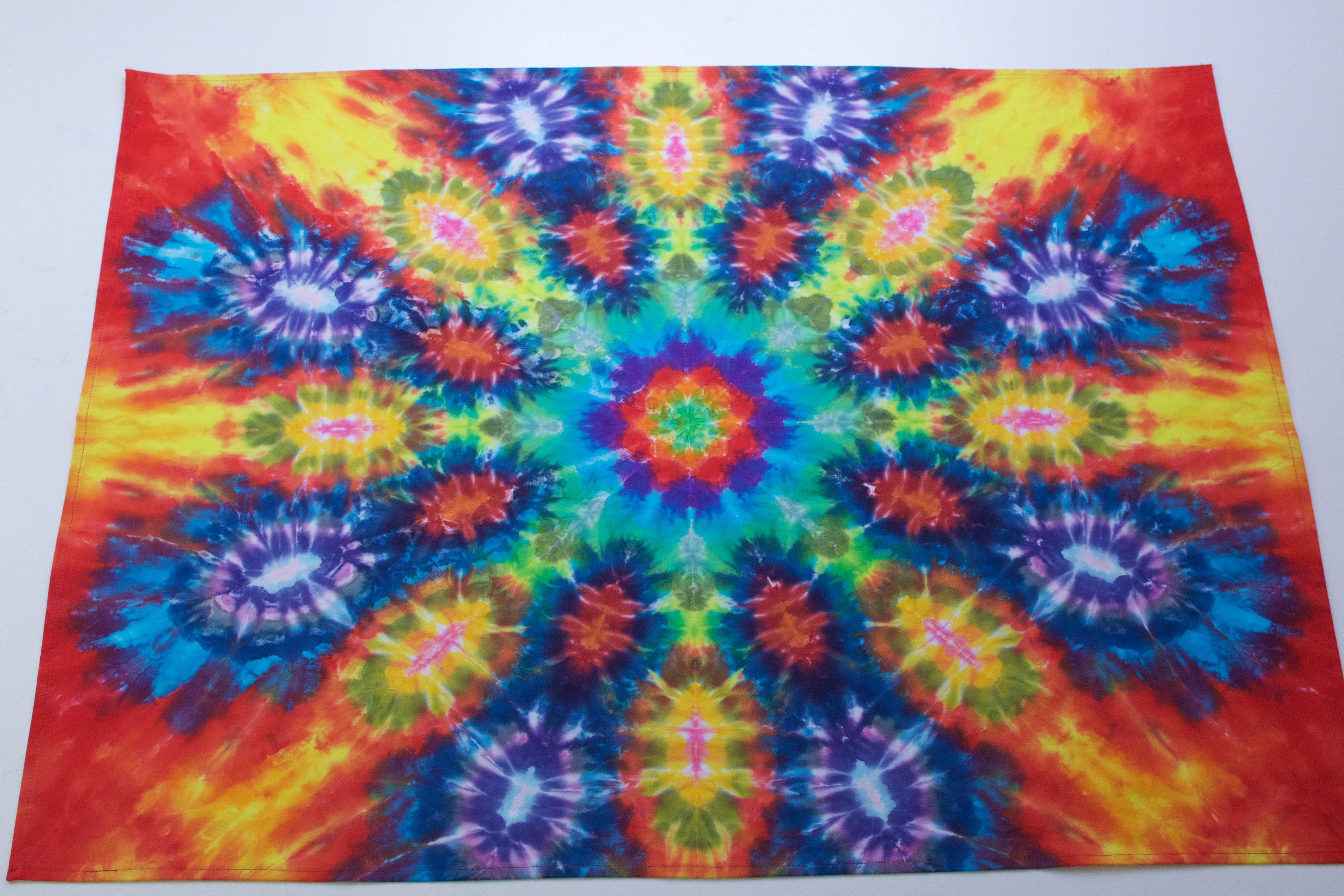 Blue tie dye tapestry sale