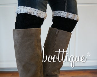 CLOSEOUT! Boot Cuffs: Cable Knit and Lace Toppers for Boots, Boot Socks, Boot Cuff, Leg Warmers