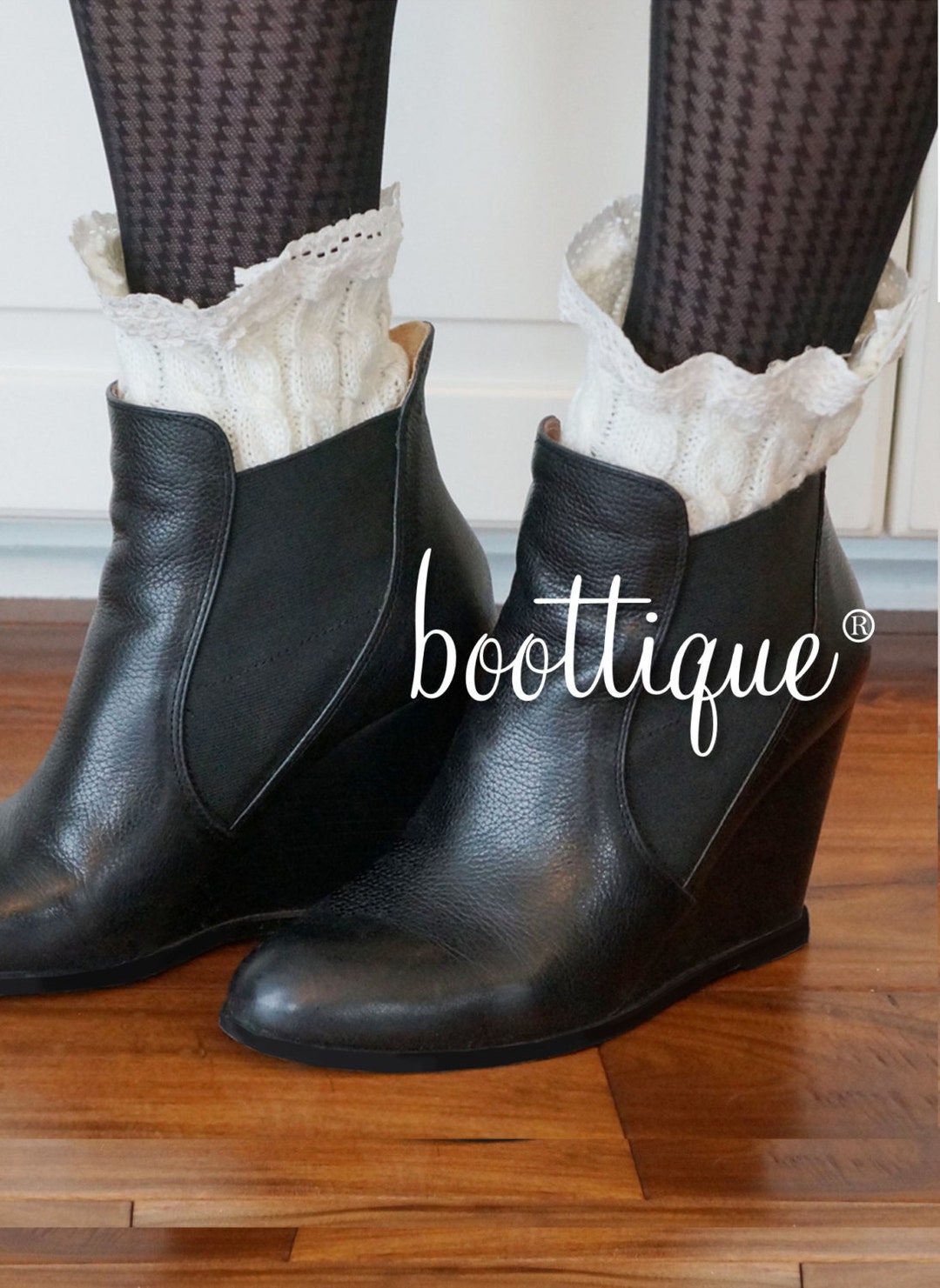 CLOSEOUT Ankle Boot Cuffs Cable Knit & Lace Accessories for Ankle