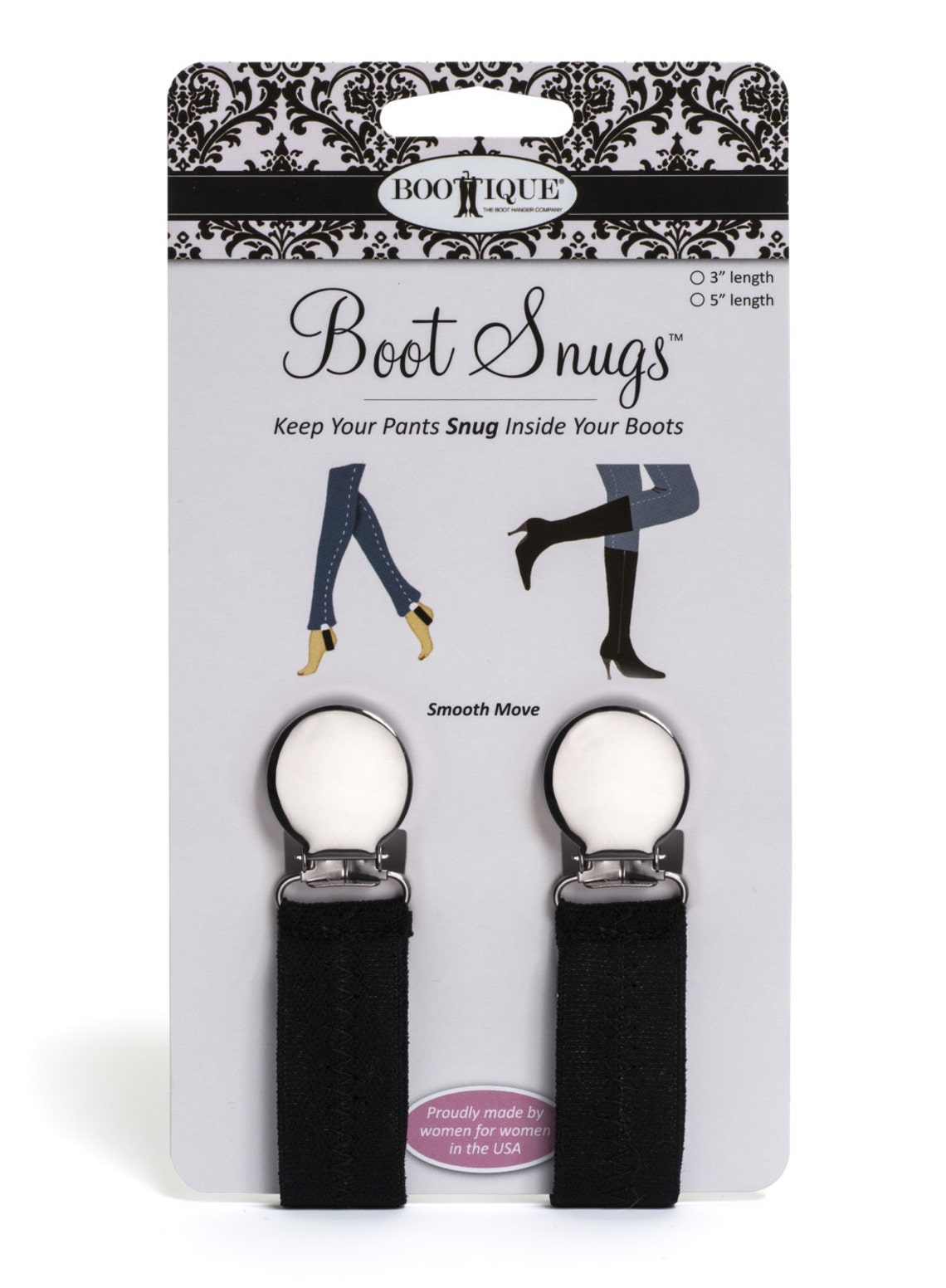 Boot Snugs 2pack 3 & 5 Pant Stirrups, Pant Straps, Pant Clips, Boot