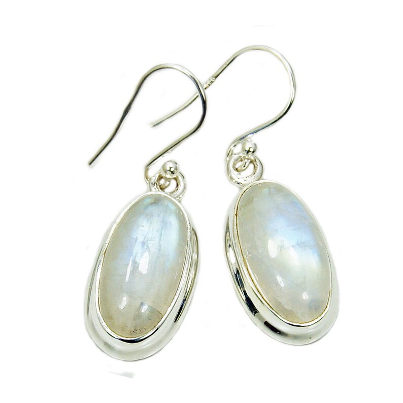 Morning Dew/' Moonstone Earrings /& Sterling Silver AG889 The Silver Plaza