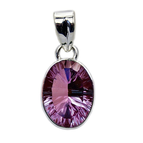 Green Purple Color Change Alexandrite Pendant, Sterling Silver Pendant Necklace