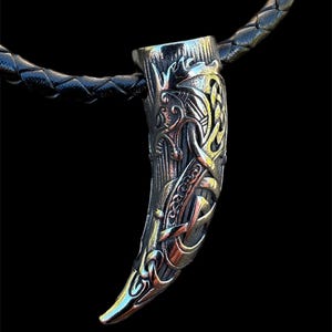 Fenrir Drinking Horn Pendant