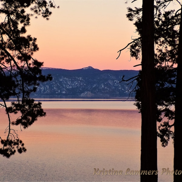 Lake Tahoe Sunset Print-Lake Tahoe Photography-Sugar Pine Point Print-Landscape Photography-Lake Tahoe Wall Decor-Lake Tahoe Wall Art