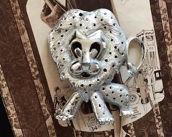 Orecchino Vintage 1970 Albero Display Argento Tono COLORE Leone *Torino*